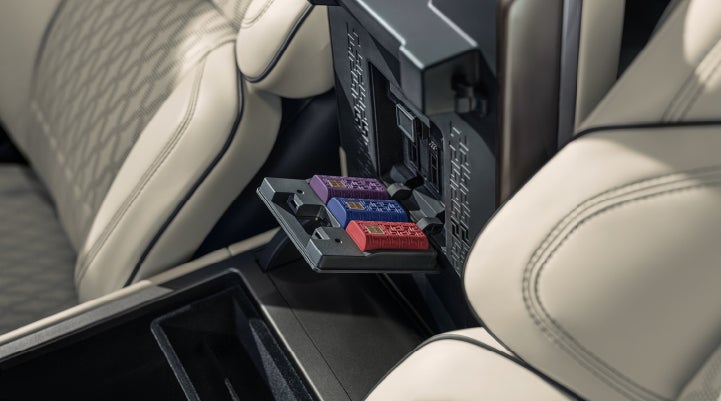 Digital Scent cartridges are shown in the diffuser located in the center arm rest. | Hooks Lincoln in Fort Worth TX